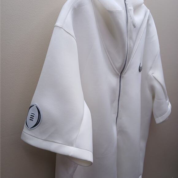 Nike Mens Full Zip Short Sleeve Hoodie Jacket White SZ XXL Engineered BQ9289-100 - Picture 8 of 12